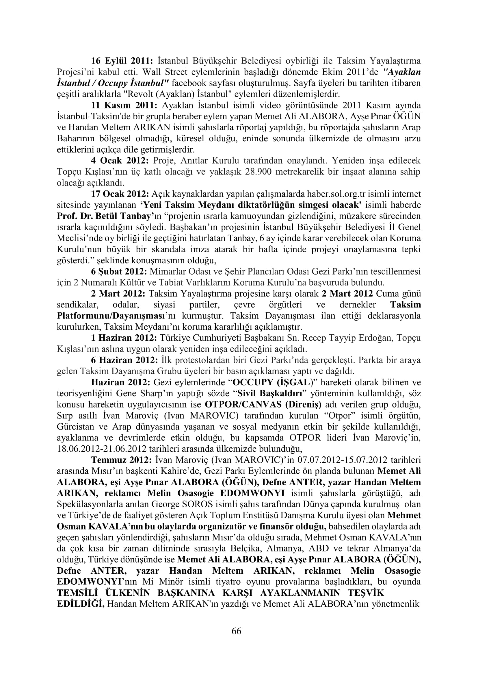 İşte 16 ay sonra hazırlanan Gezi Parkı-Kavala iddianamesinin tam metni