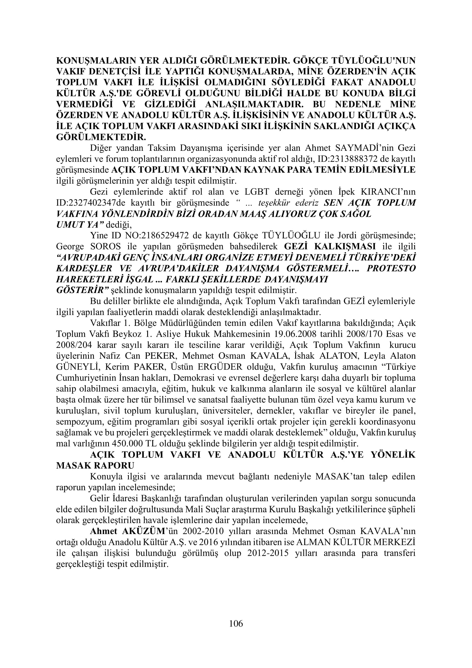 İşte 16 ay sonra hazırlanan Gezi Parkı-Kavala iddianamesinin tam metni