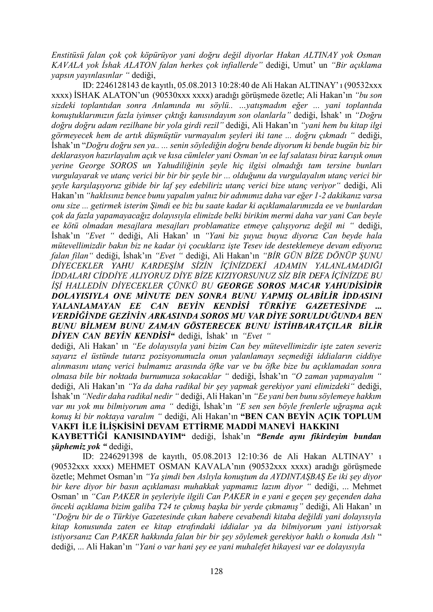 İşte 16 ay sonra hazırlanan Gezi Parkı-Kavala iddianamesinin tam metni