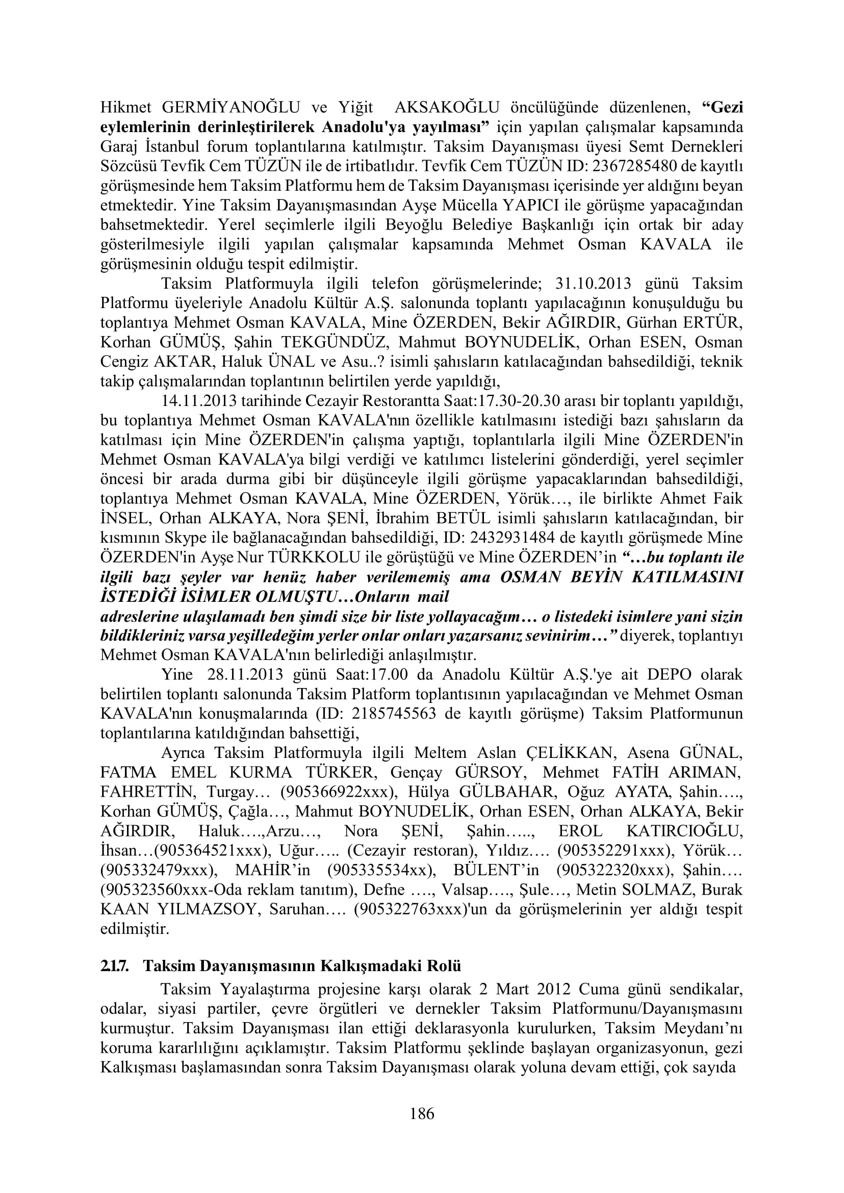 İşte 16 ay sonra hazırlanan Gezi Parkı-Kavala iddianamesinin tam metni