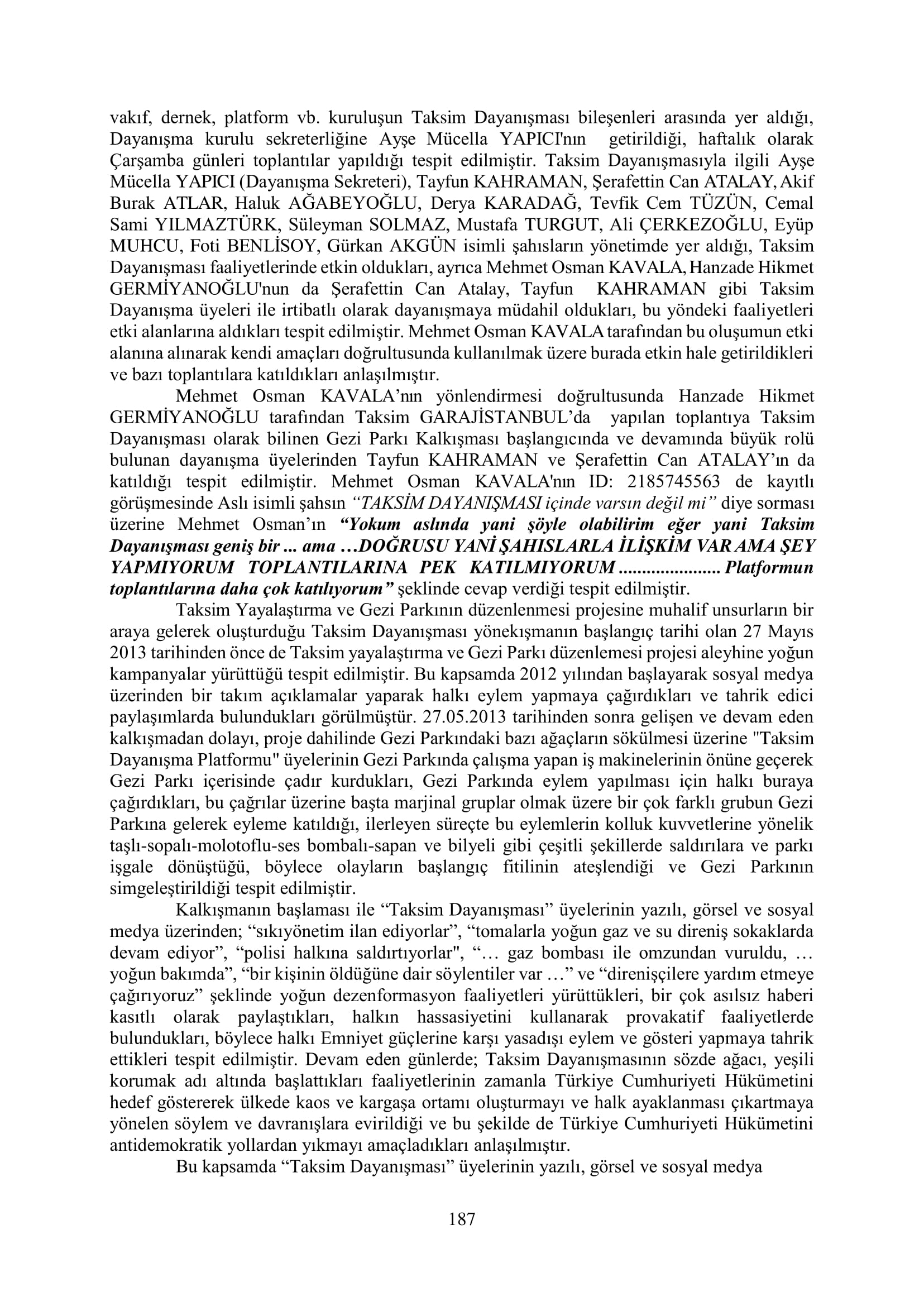 İşte 16 ay sonra hazırlanan Gezi Parkı-Kavala iddianamesinin tam metni