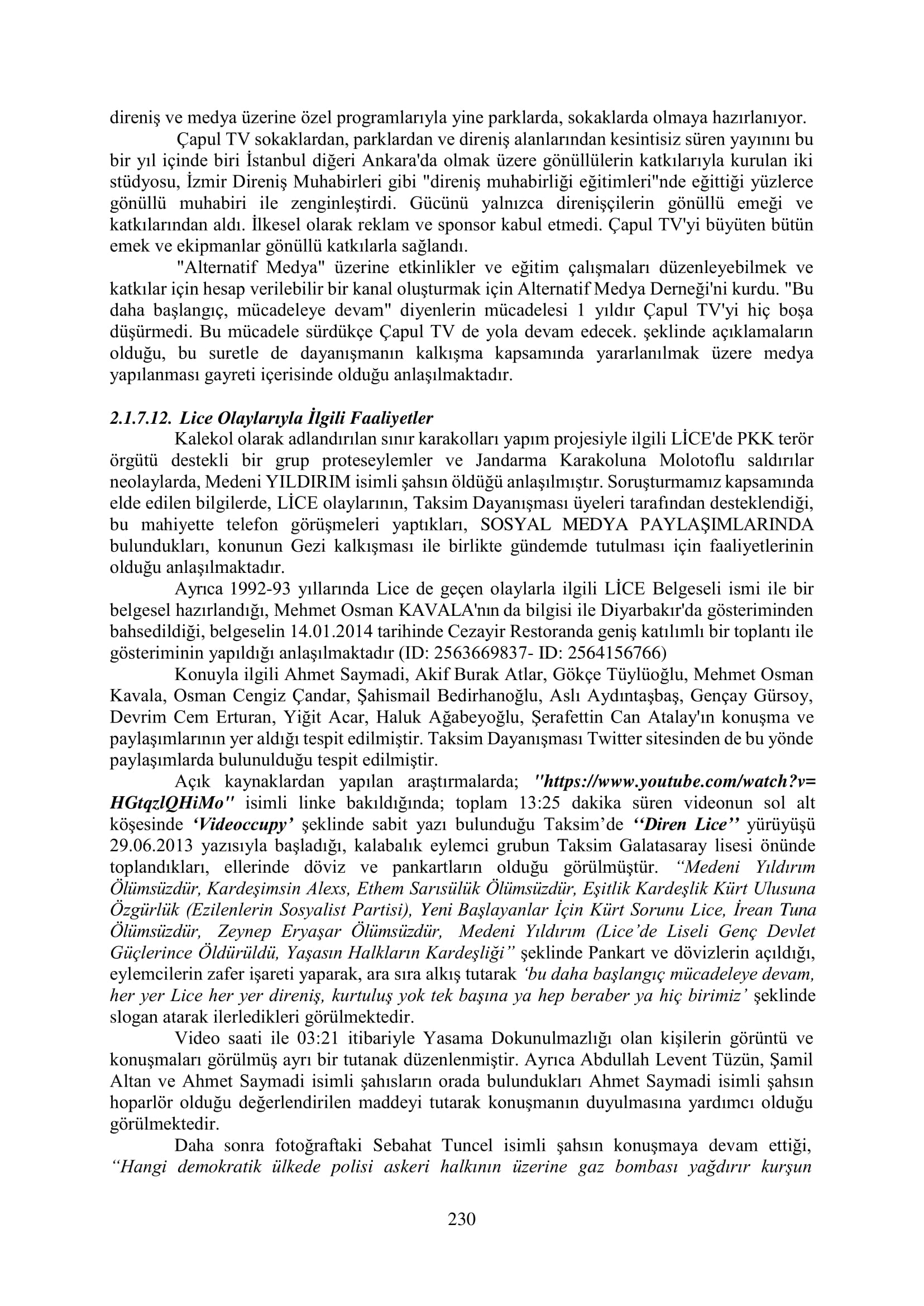 İşte 16 ay sonra hazırlanan Gezi Parkı-Kavala iddianamesinin tam metni