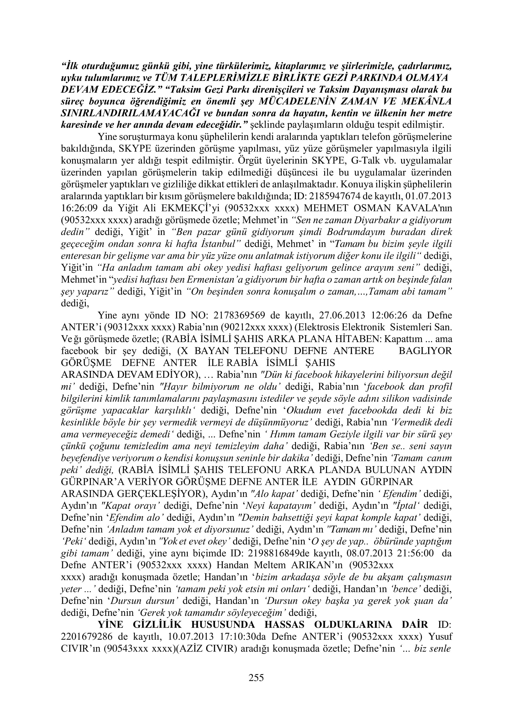 İşte 16 ay sonra hazırlanan Gezi Parkı-Kavala iddianamesinin tam metni