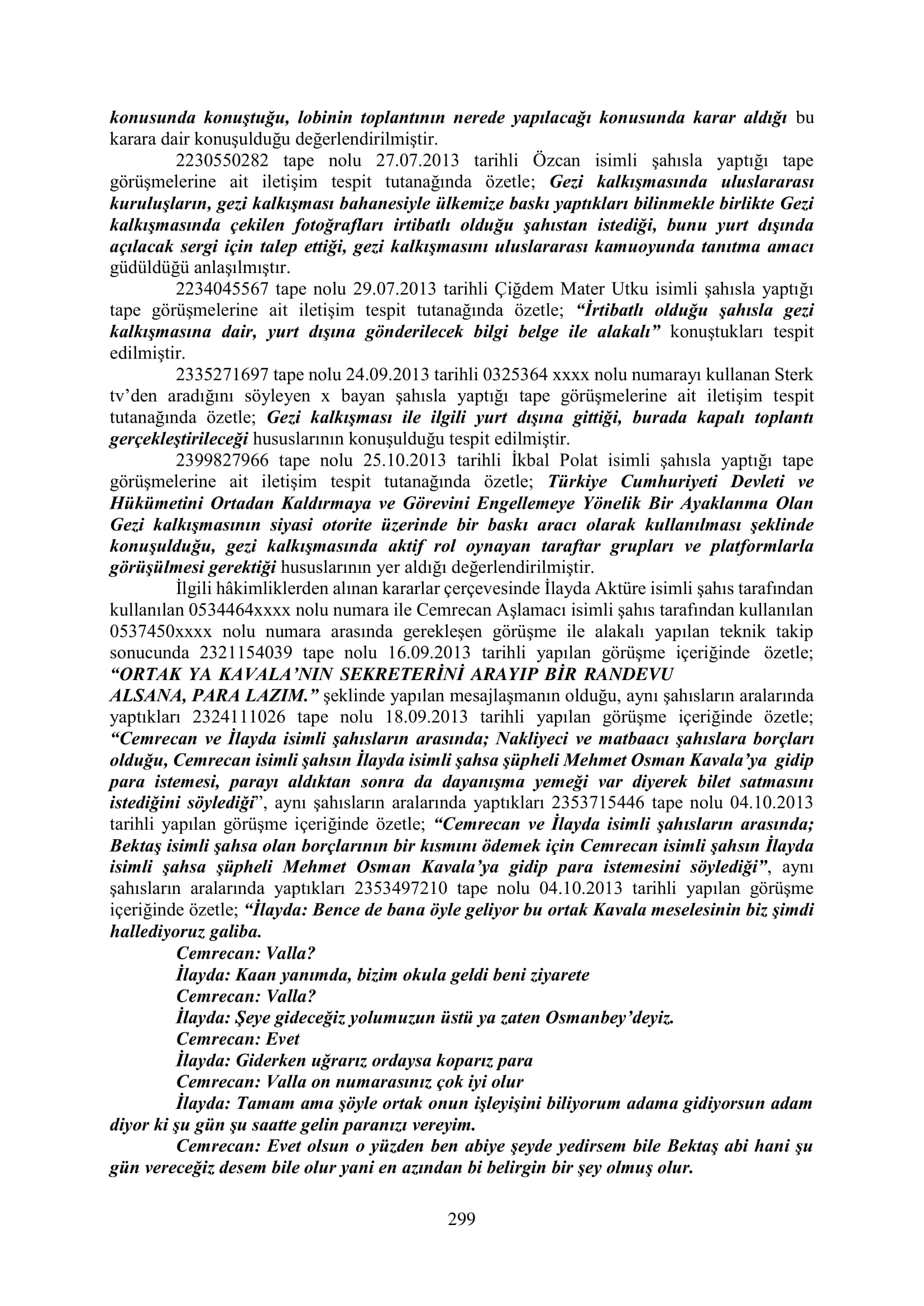 İşte 16 ay sonra hazırlanan Gezi Parkı-Kavala iddianamesinin tam metni