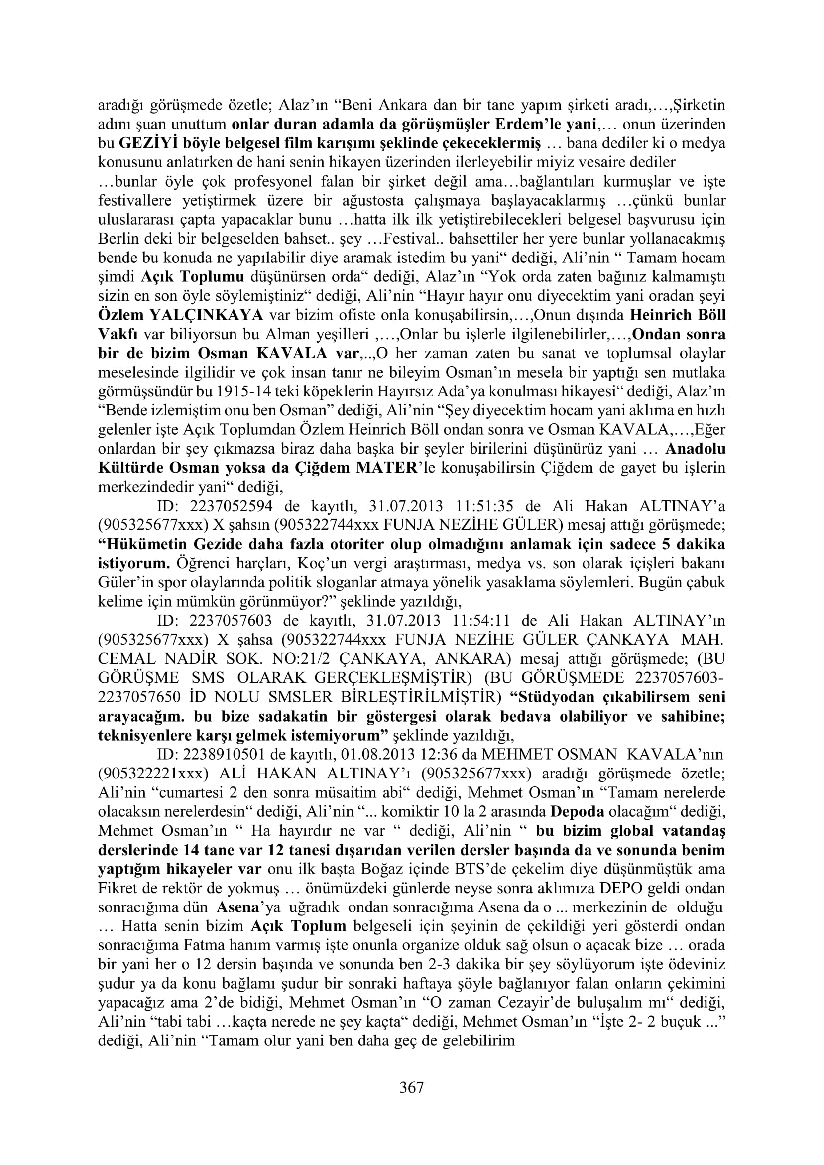 İşte 16 ay sonra hazırlanan Gezi Parkı-Kavala iddianamesinin tam metni