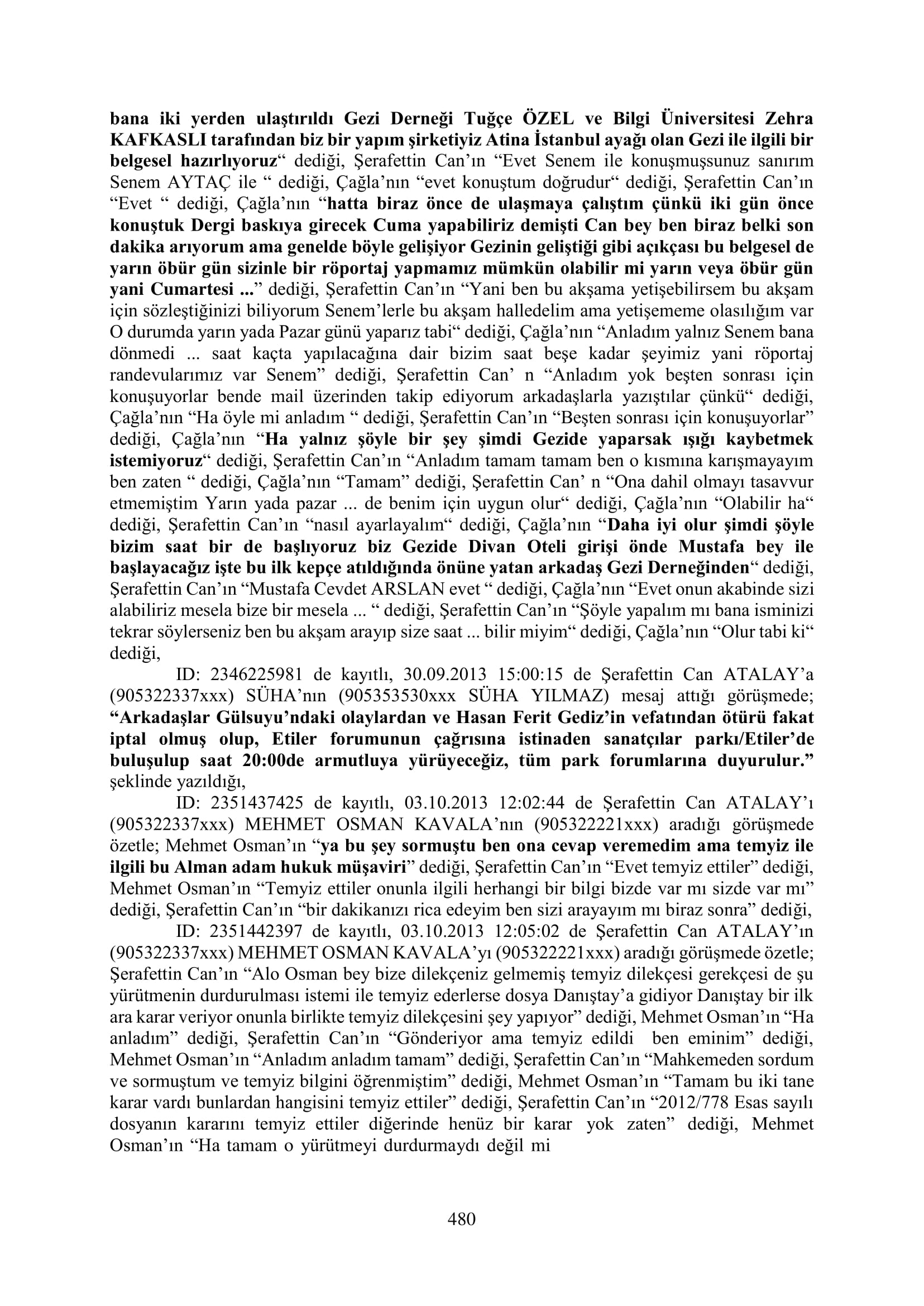 İşte 16 ay sonra hazırlanan Gezi Parkı-Kavala iddianamesinin tam metni