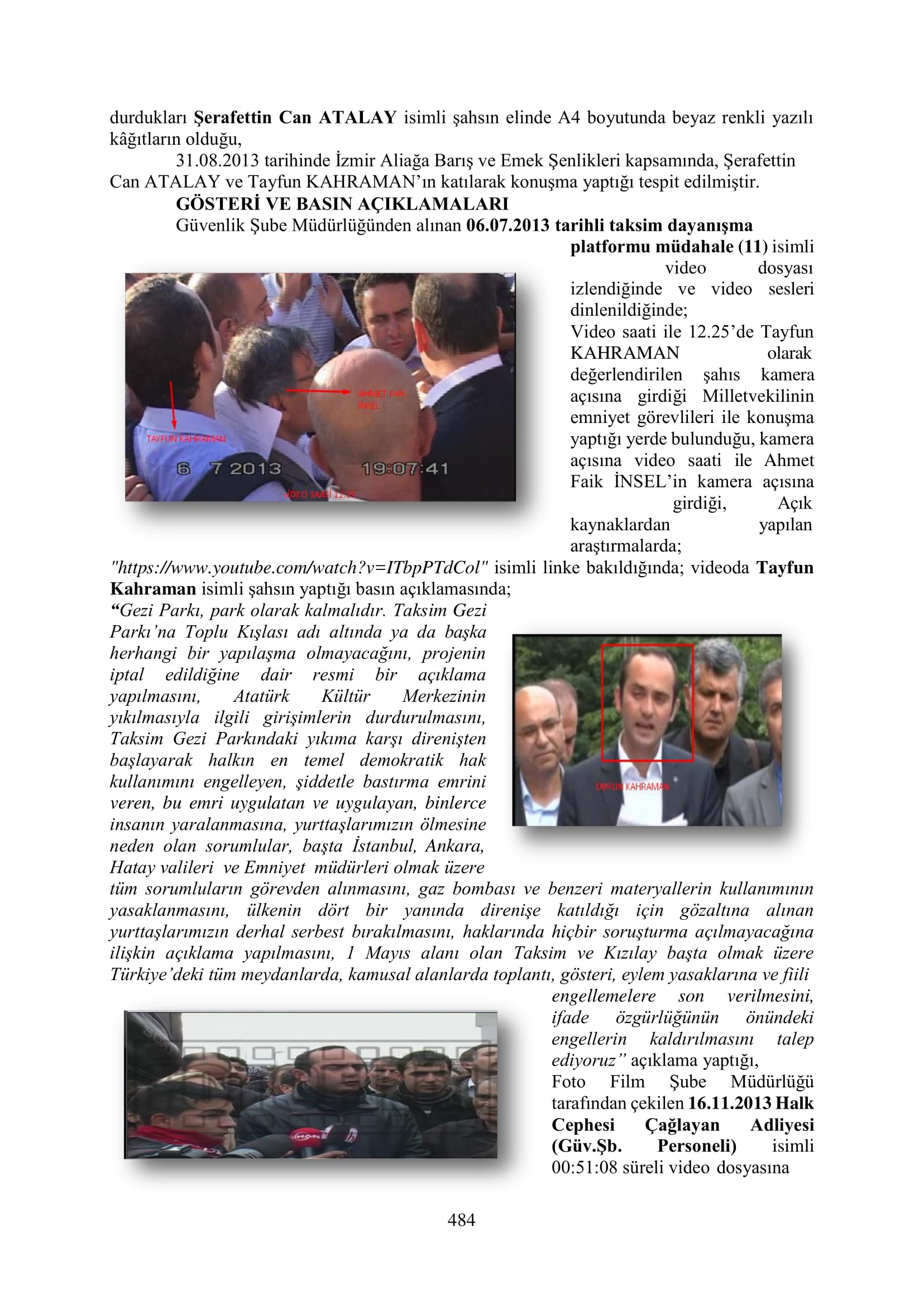 İşte 16 ay sonra hazırlanan Gezi Parkı-Kavala iddianamesinin tam metni