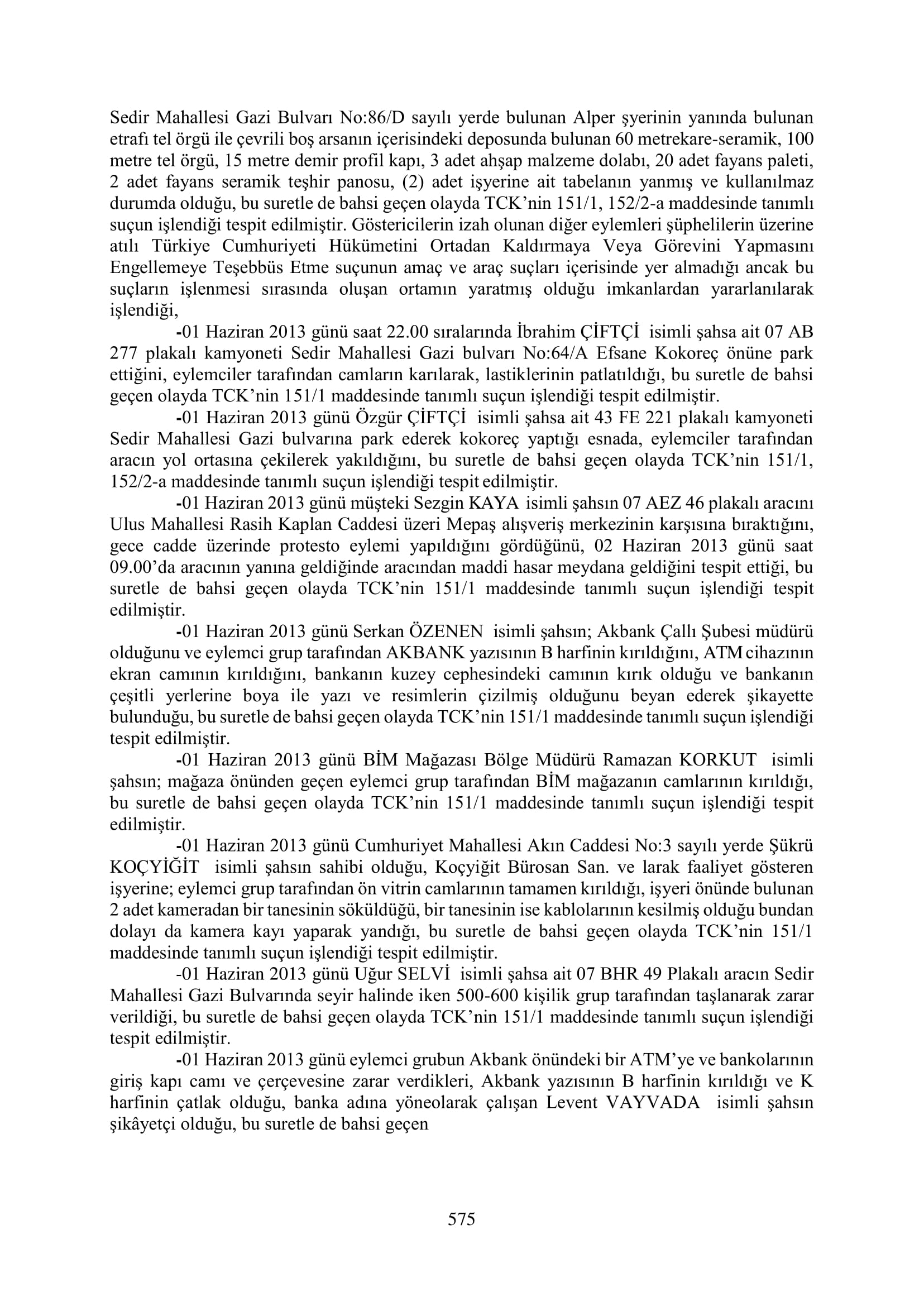 İşte 16 ay sonra hazırlanan Gezi Parkı-Kavala iddianamesinin tam metni
