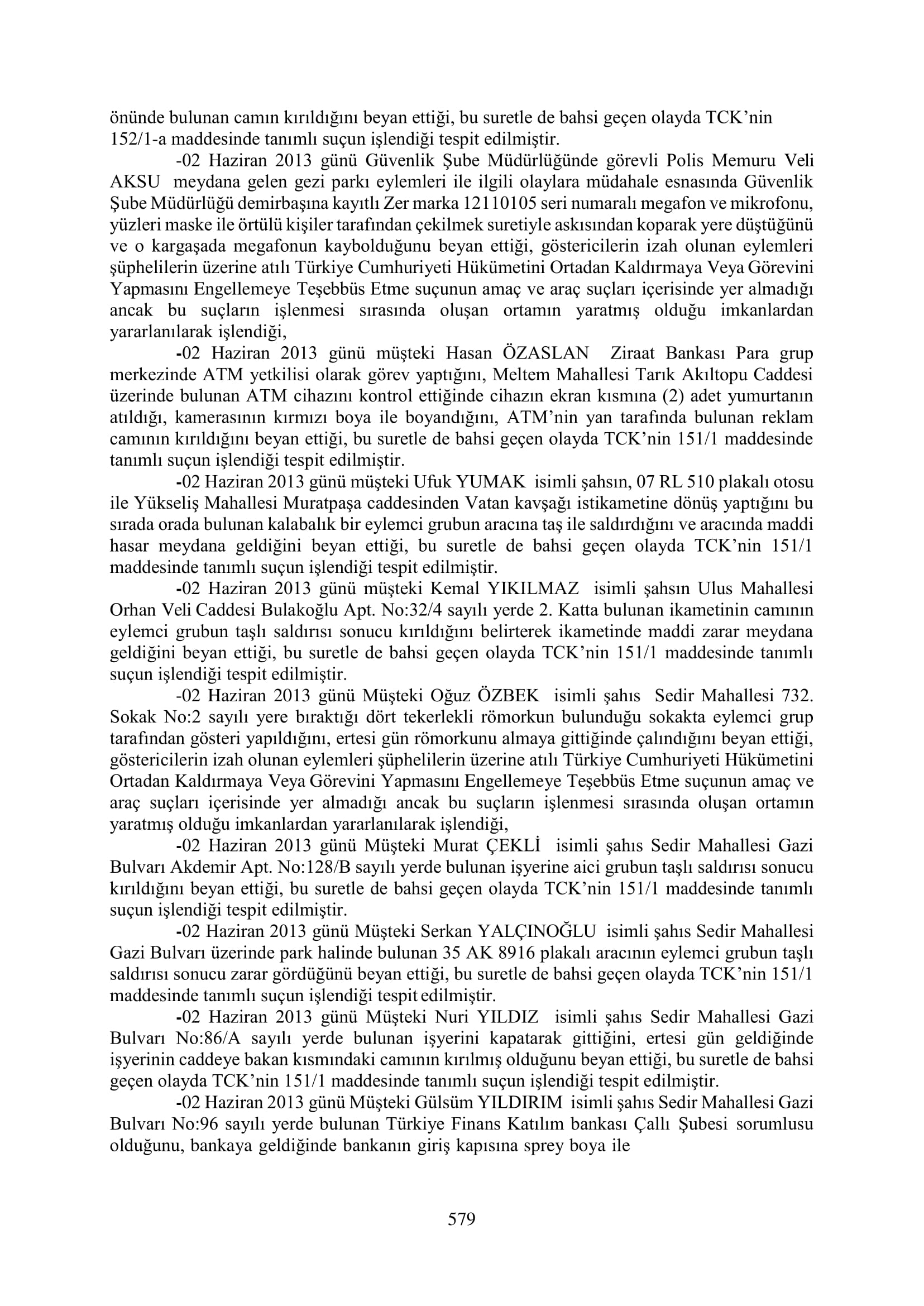 İşte 16 ay sonra hazırlanan Gezi Parkı-Kavala iddianamesinin tam metni