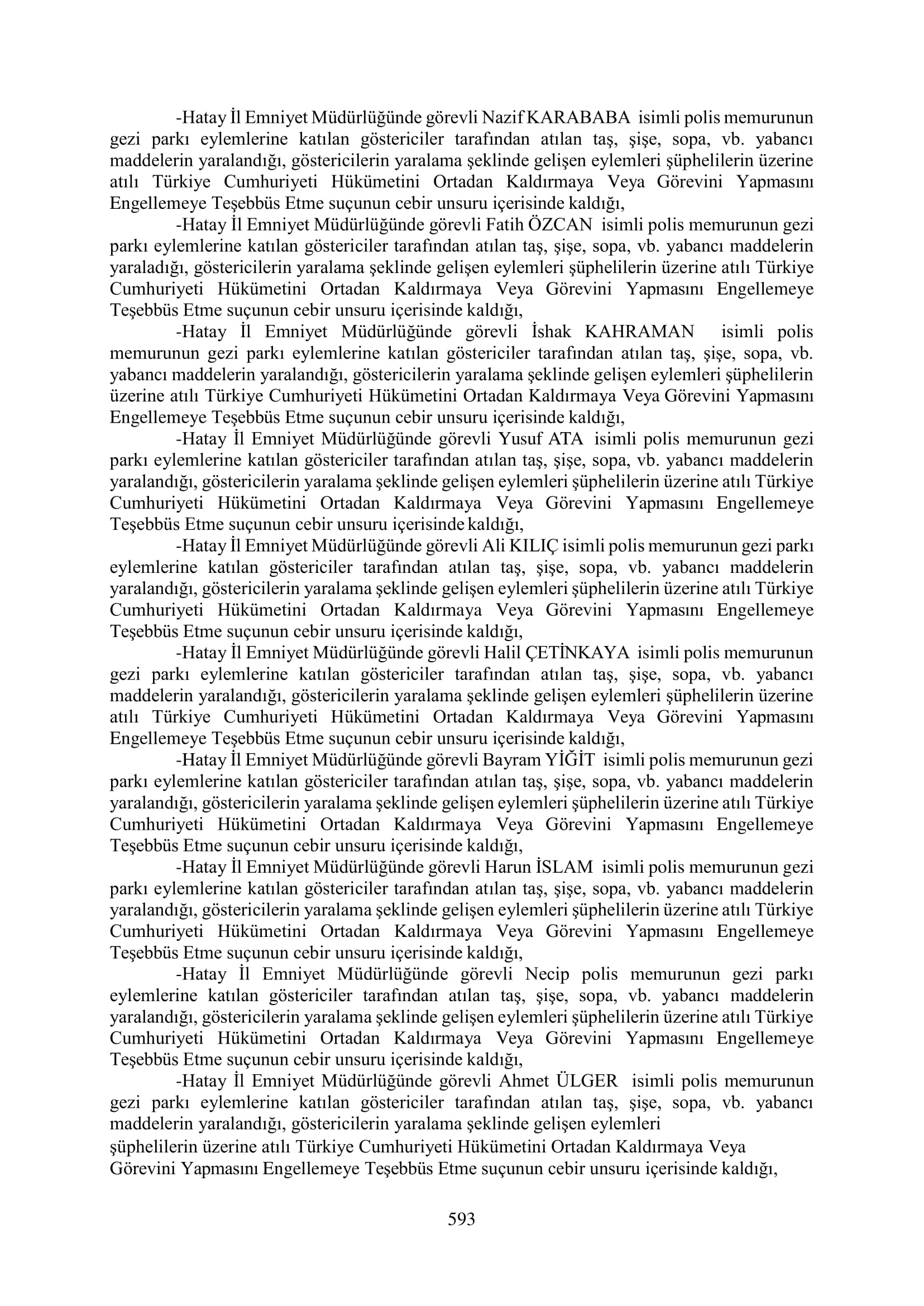 İşte 16 ay sonra hazırlanan Gezi Parkı-Kavala iddianamesinin tam metni