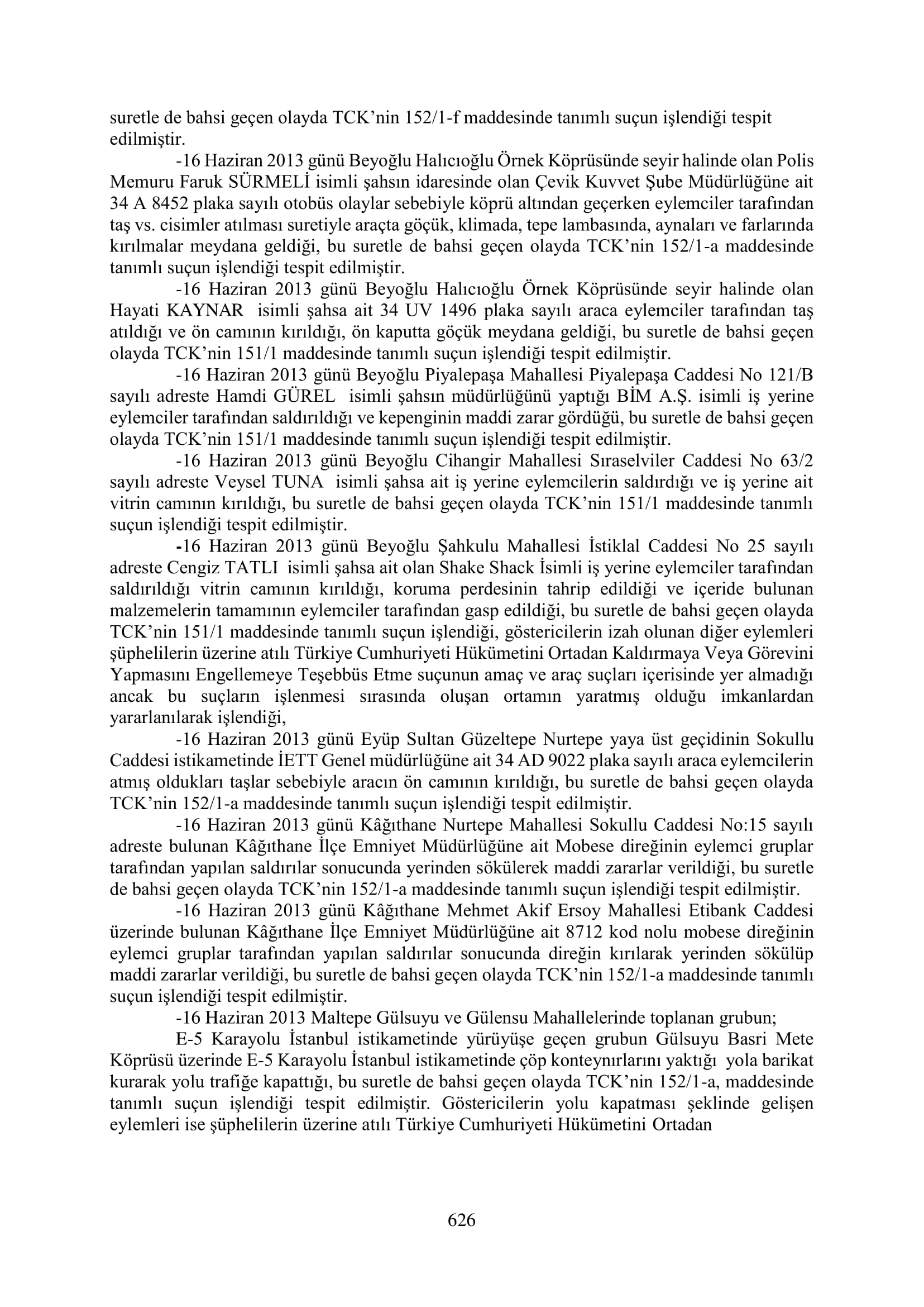 İşte 16 ay sonra hazırlanan Gezi Parkı-Kavala iddianamesinin tam metni