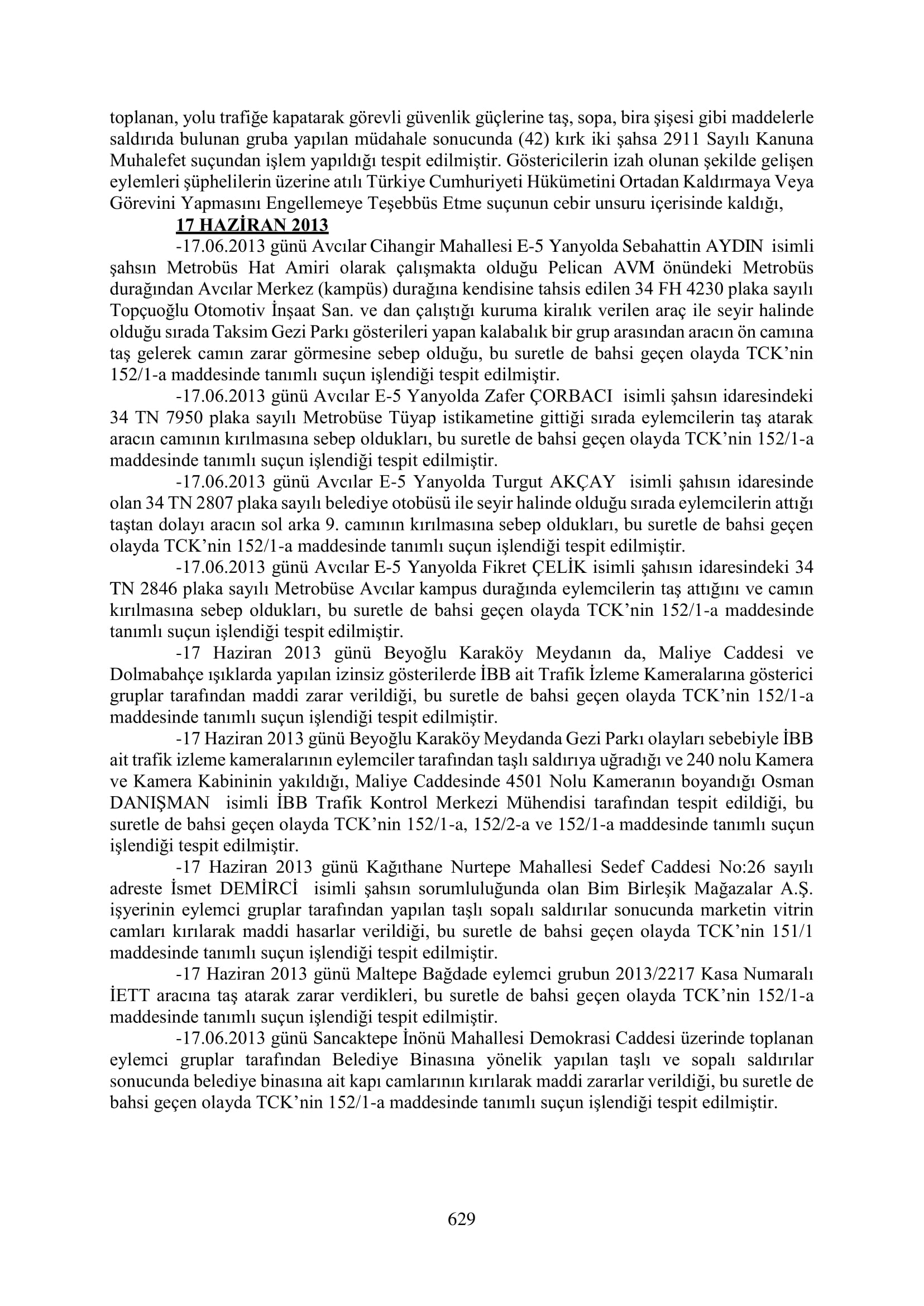 İşte 16 ay sonra hazırlanan Gezi Parkı-Kavala iddianamesinin tam metni
