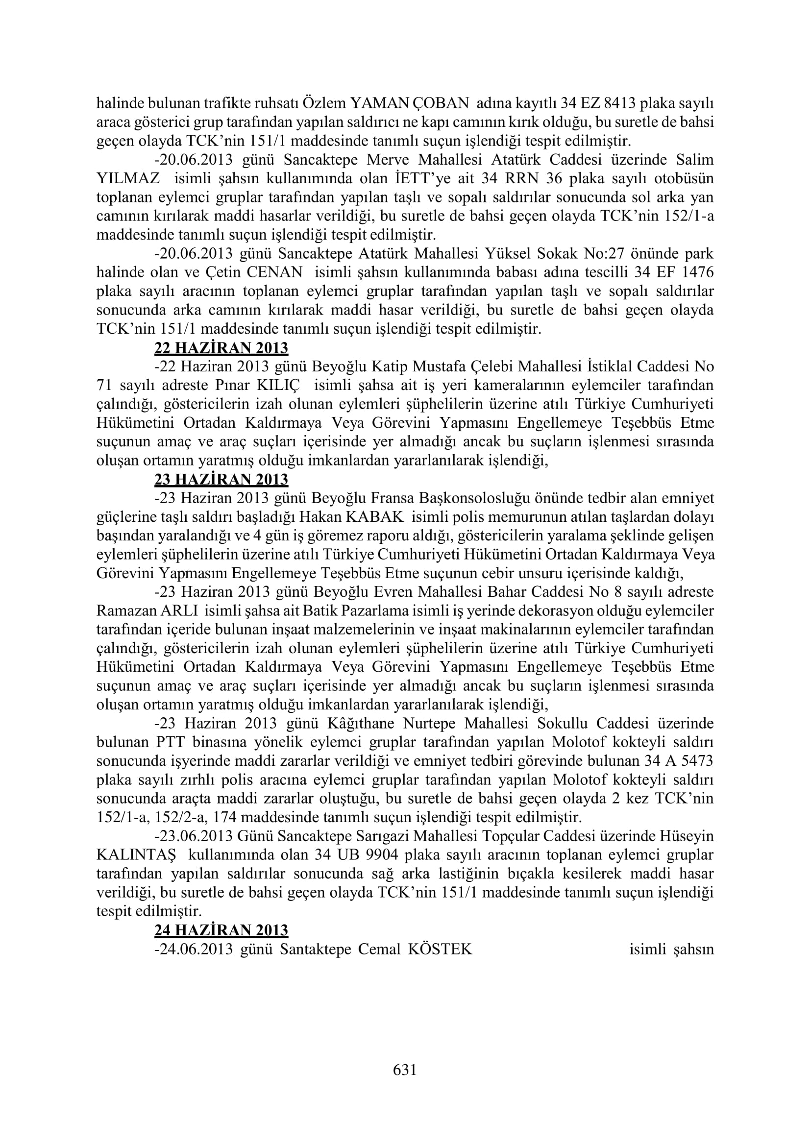 İşte 16 ay sonra hazırlanan Gezi Parkı-Kavala iddianamesinin tam metni