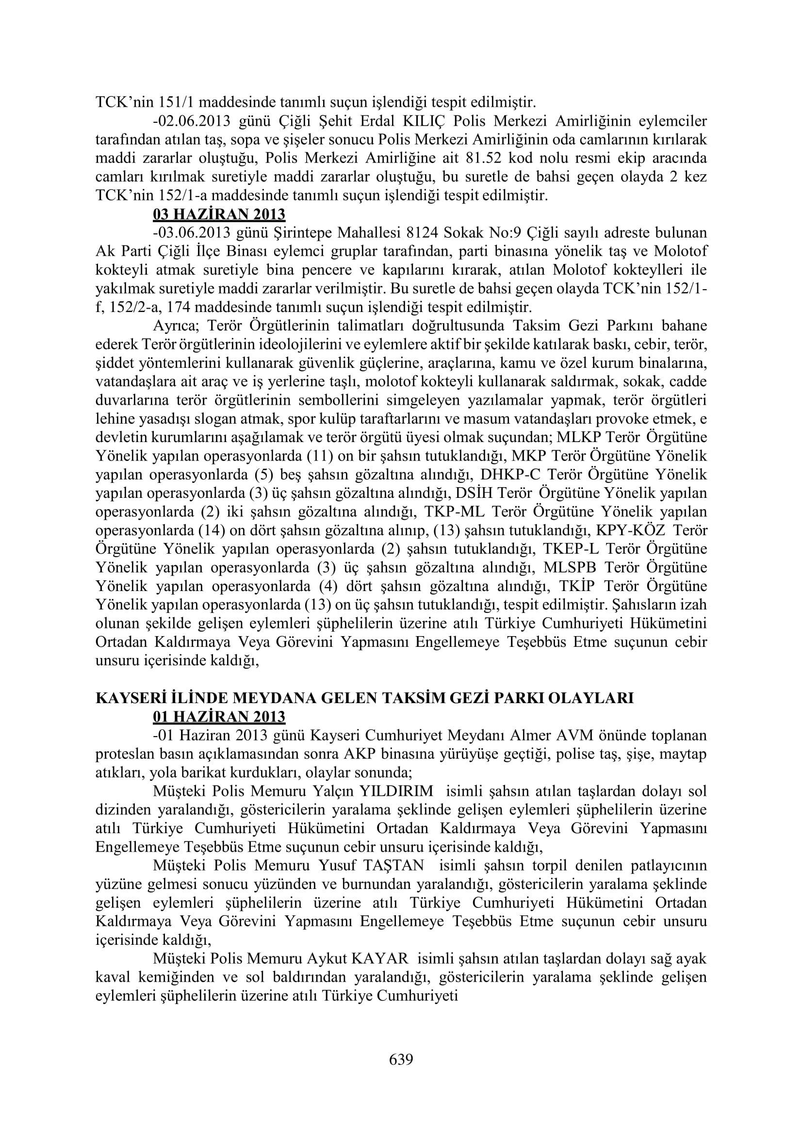 İşte 16 ay sonra hazırlanan Gezi Parkı-Kavala iddianamesinin tam metni