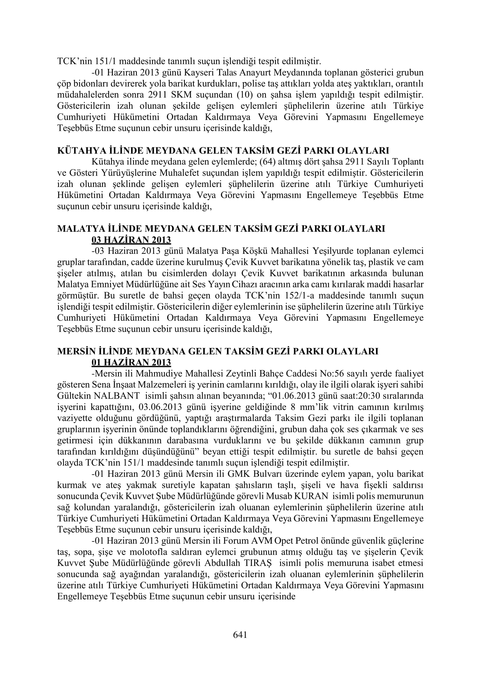 İşte 16 ay sonra hazırlanan Gezi Parkı-Kavala iddianamesinin tam metni