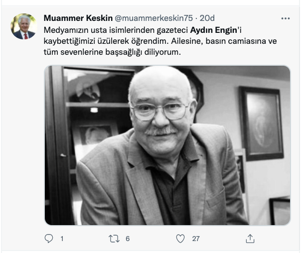 Aydın Engin’in ardından: Mücadeleciliği ve hep dik duruşuyla hatırlayacağız...