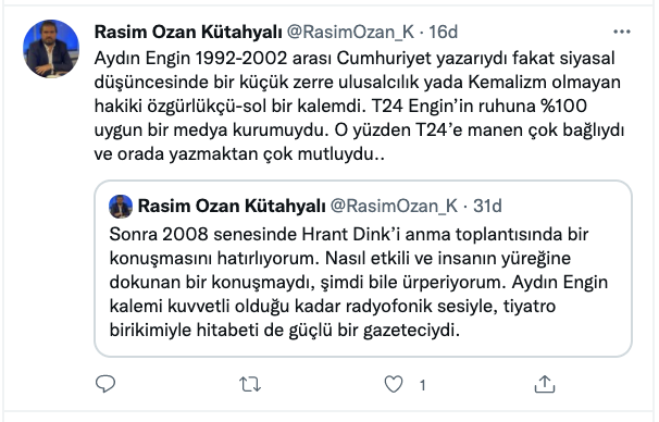 Aydın Engin’in ardından: Mücadeleciliği ve hep dik duruşuyla hatırlayacağız...