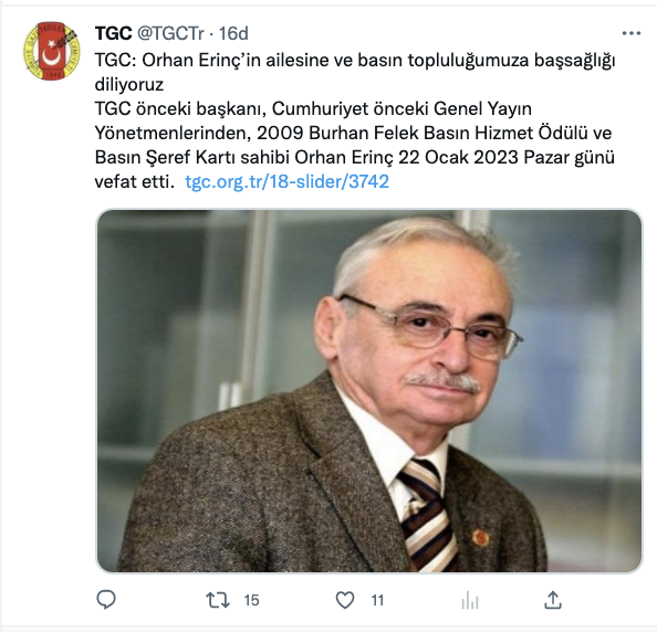 Orhan Erinç’in ardından: “Duruşunu, iyiliğini ve nezaketini unutmayacağız”