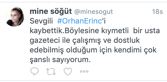 Orhan Erinç’in ardından: “Duruşunu, iyiliğini ve nezaketini unutmayacağız”