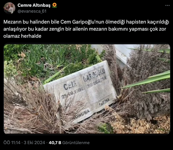 Cem Garipoğlu'nun mezarı açıldı; sosyal medyadan tepkiler geldi: DNA sonucu kamuoyunu rahatlatmayacak, sorumlusu adalete olan inancın tükenmesi