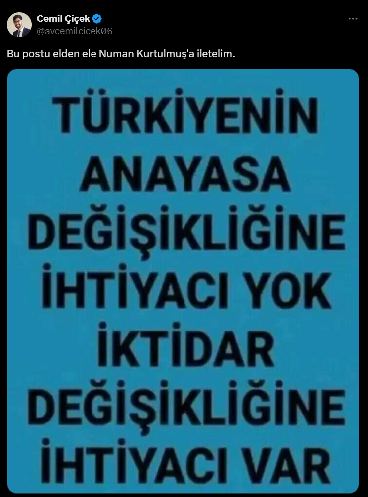 Meclis Başkanı Numan Kurtulmuş'un Anayasa çağrısına çok sayıda tepki geldi