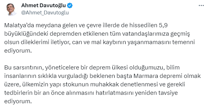 Gelecek Partisi Genel Başkanı, Ahmet Davutoğlu