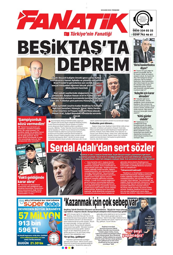 Günün spor manşetleri