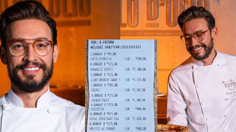 Danilo Zanna'nın restoranında 7 kişilik kahvaltının fiyatı gündem oldu