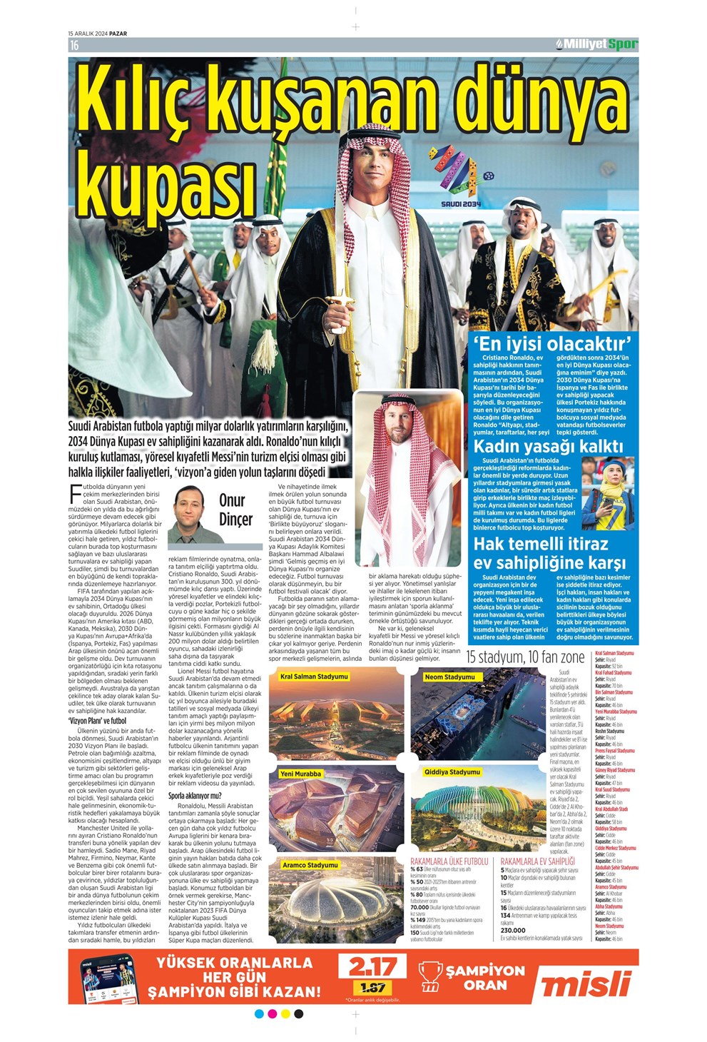 Günün spor manşetleri