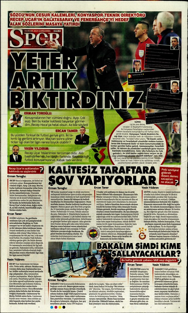 Günün spor manşetleri