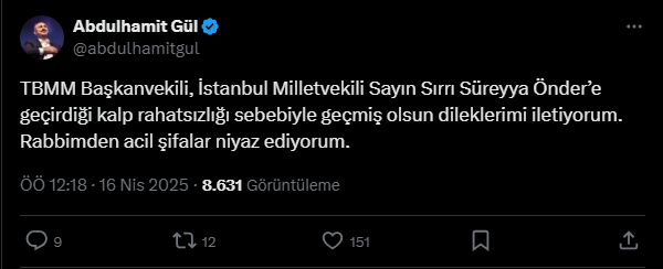 Sırrı Süreyya Önder, hastaneye kaldırıldı, siyasilerden ve gazetecilerden geçmiş olsun dilekleri