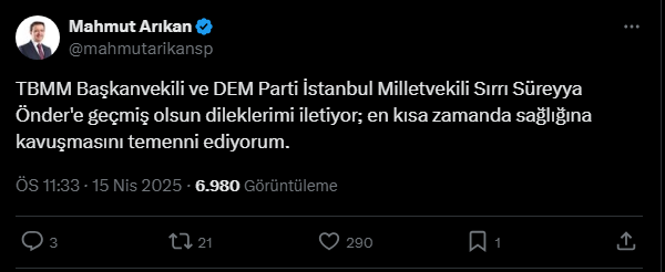Sırrı Süreyya Önder, hastaneye kaldırıldı, siyasilerden ve gazetecilerden geçmiş olsun dilekleri