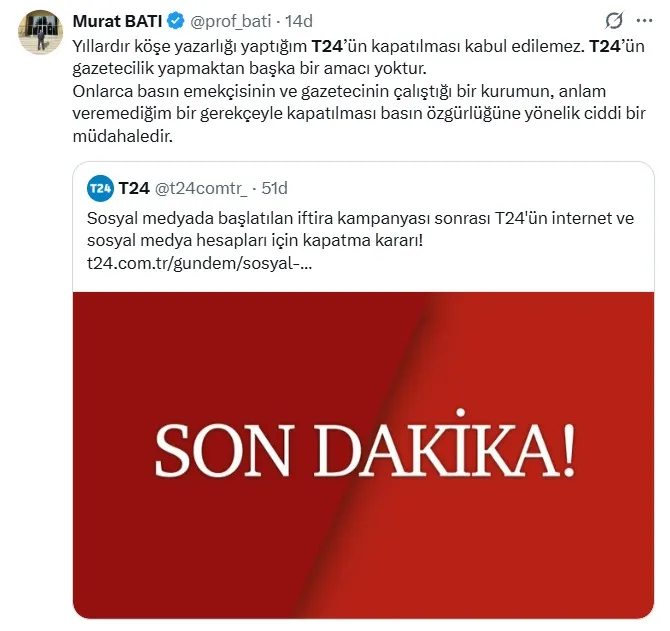<p>T24 yazarı murat Batı</p>